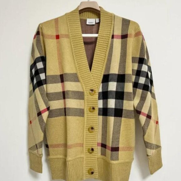 Burberry Caragh Check Jacquard Cardigan - Picture 4 of 9